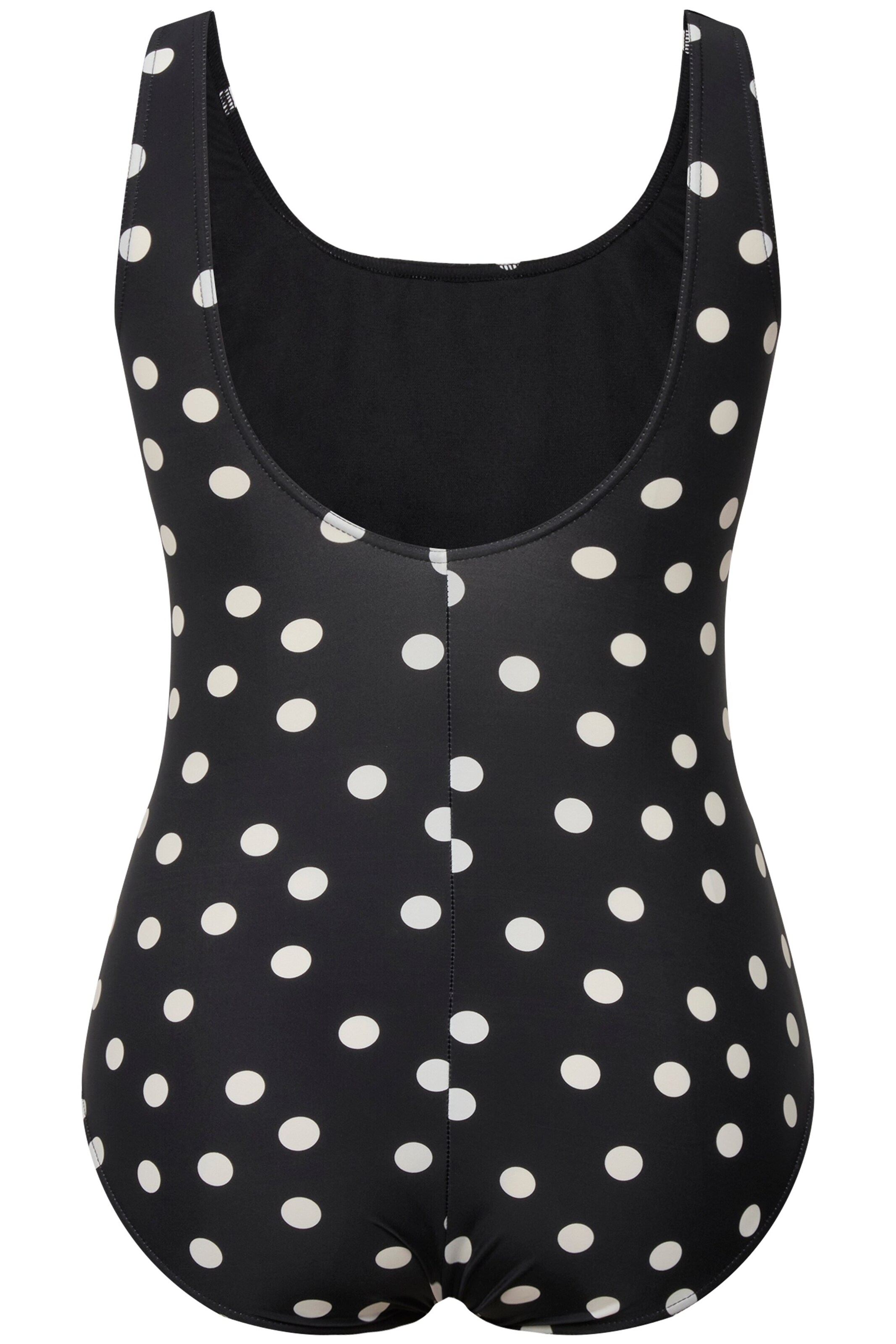 Ulla Popken Bustier Badeanzug in Schwarz