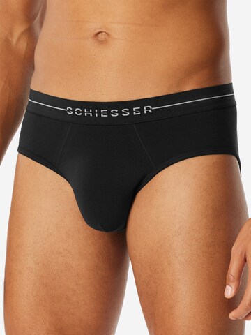 SCHIESSER Slip 'Cotton Flex' in Black: front