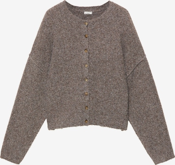 Pull&Bear Pletena jopa | rjava barva: sprednja stran