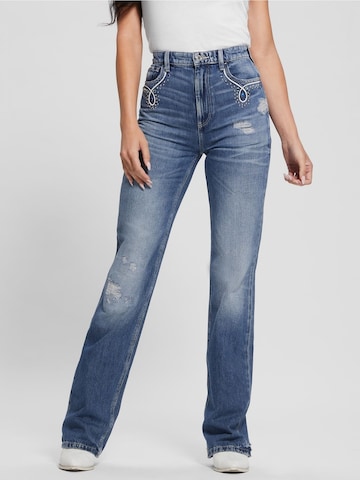 GUESS Tapered Jeans in Blue: front
