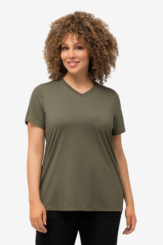 T-shirt Ulla Popken en vert : devant