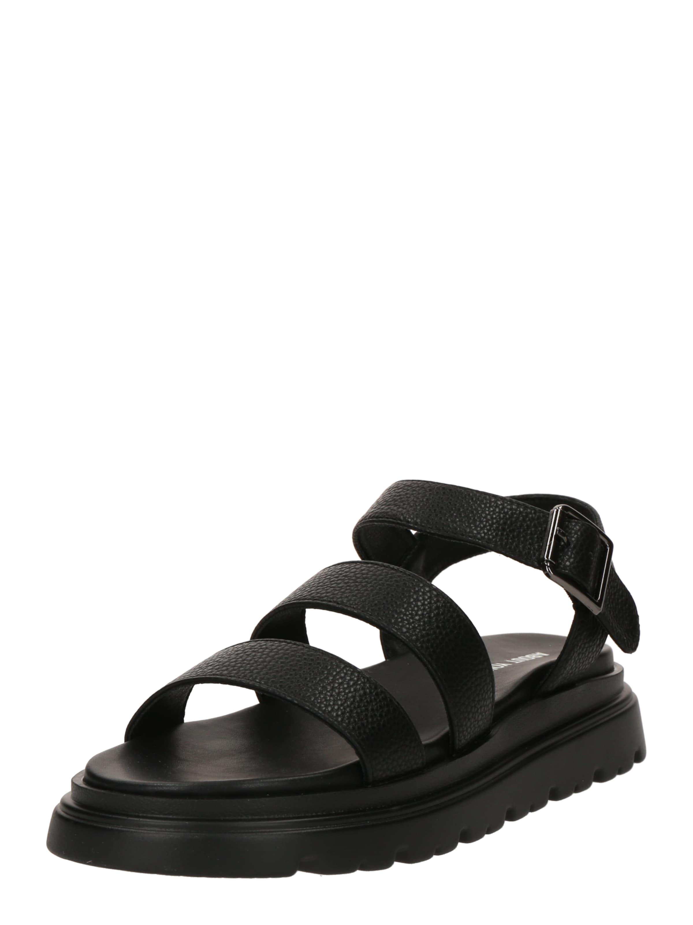 ABOUT YOU Sandały z rzemykami &#x27;Leana&#x27; w kolorze czarny: przód