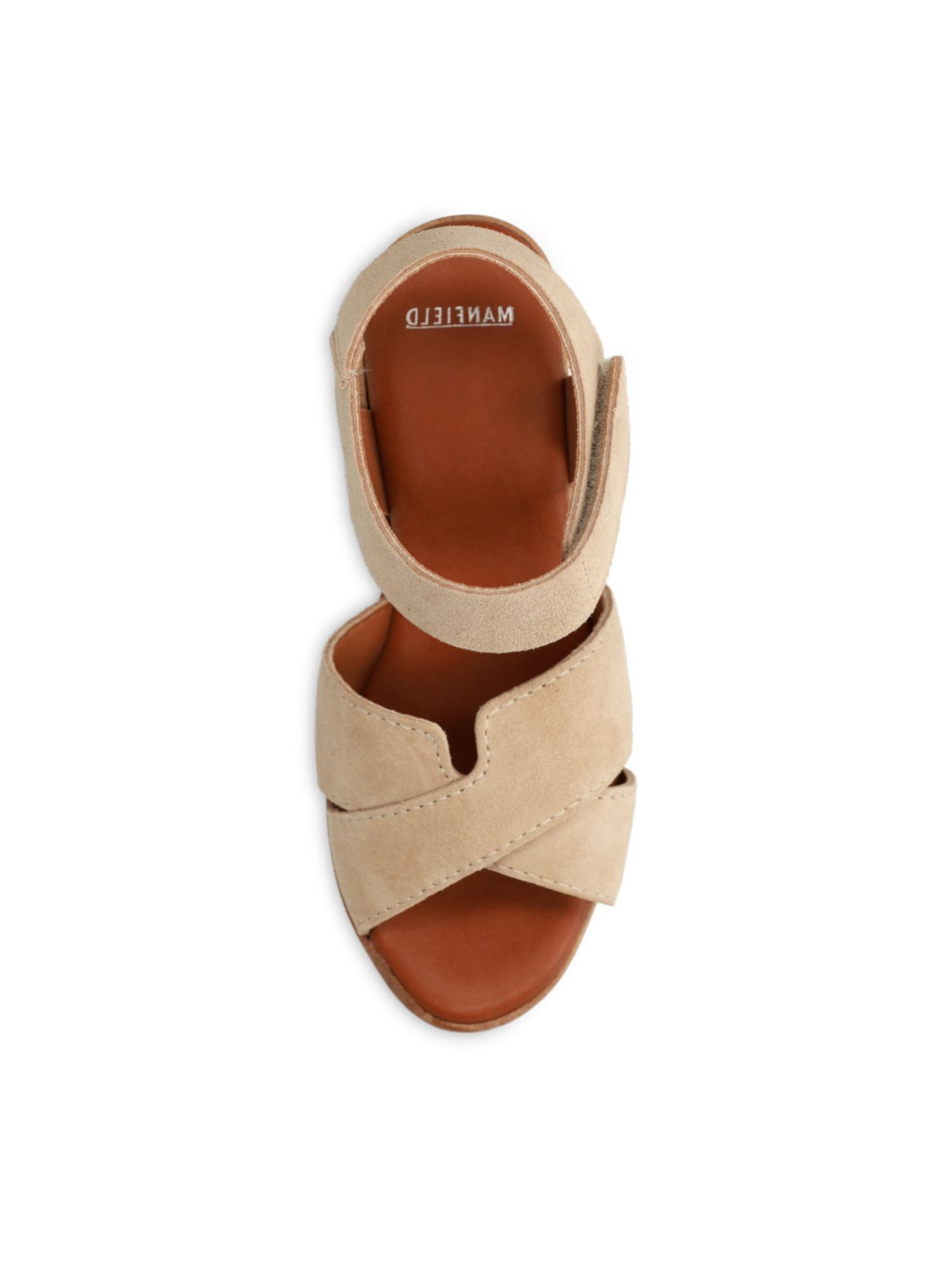 MANFIELD Sandalen met riem in Beige