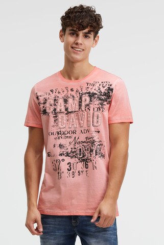 CAMP DAVID Shirt in Orange: front