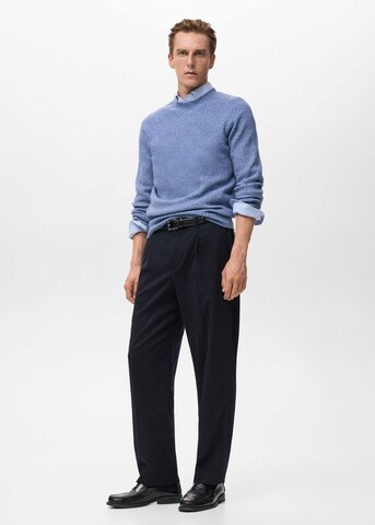 MANGO MAN Pullover 'Lotus' in Blau
