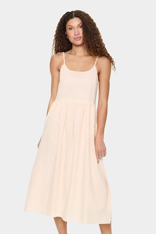 SAINT TROPEZ Summer dress in Beige: front