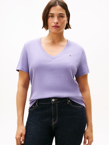 Maglietta di Tommy Hilfiger Curve in lilla: frontale