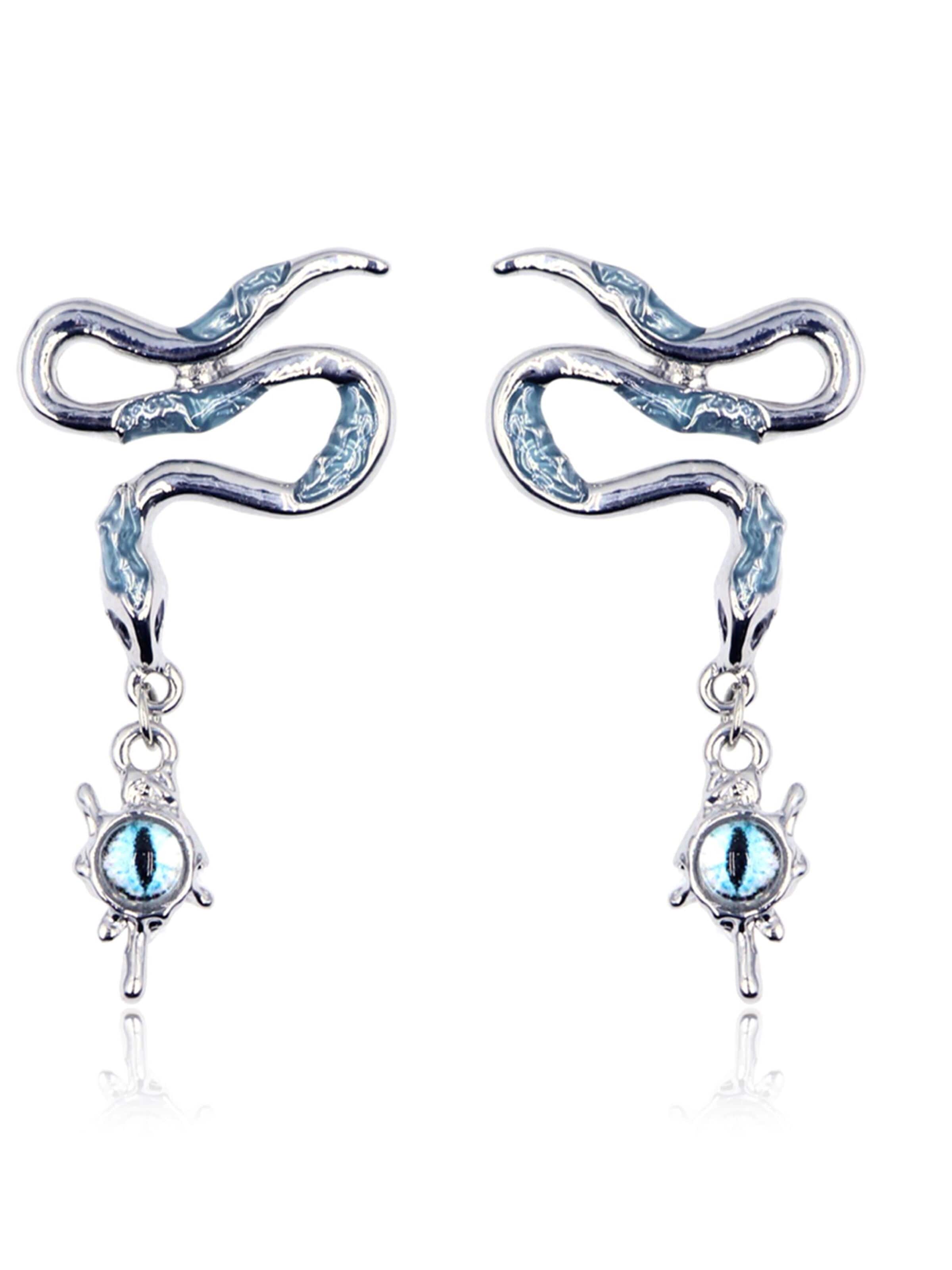 Nightini Earrings 'Gothic Punk' in Silver: front