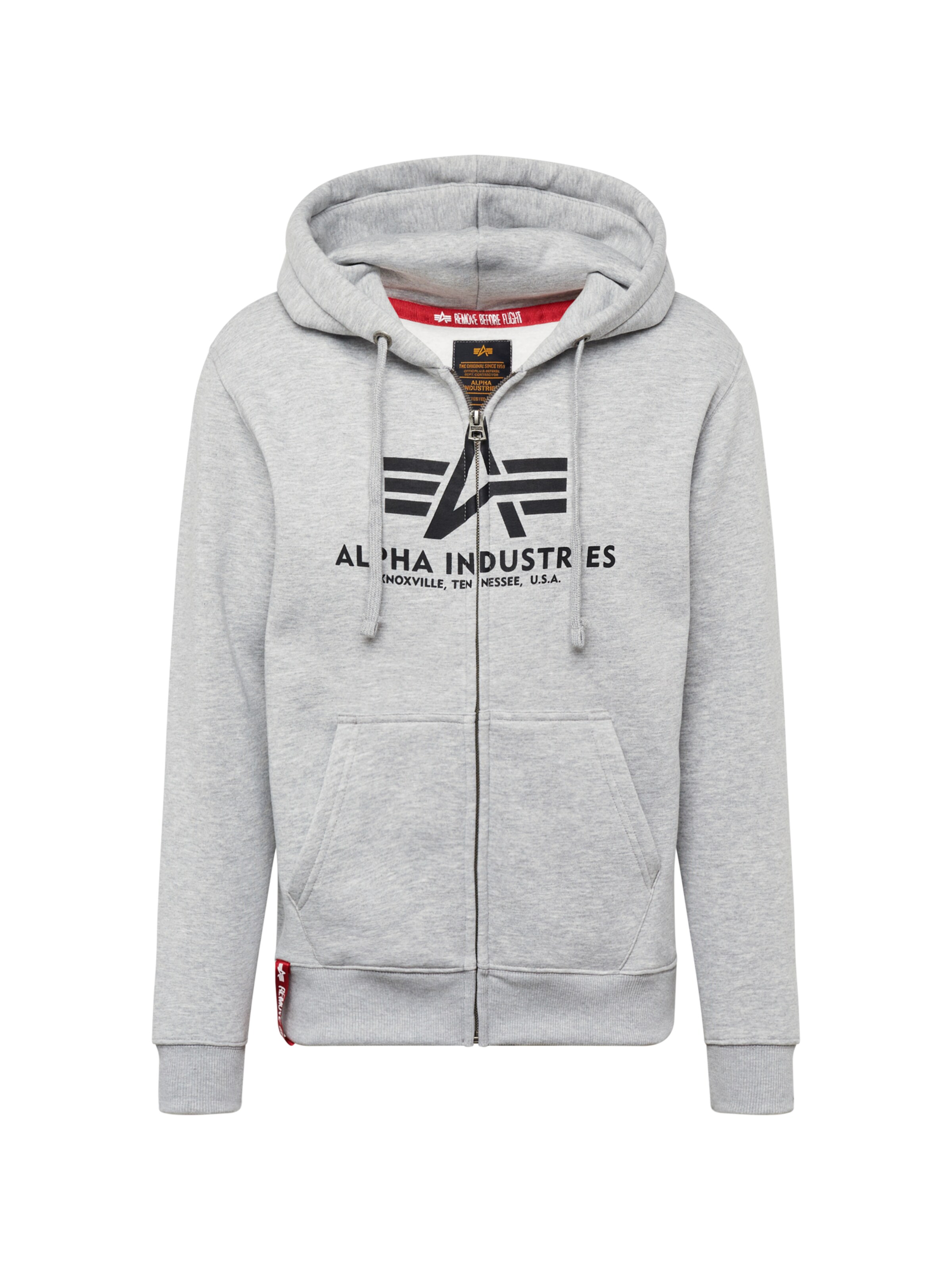 Hanorac de la ALPHA INDUSTRIES pe gri: față