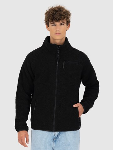 Alife and Kickin Fleece Jacket 'RocAK' in Black: front