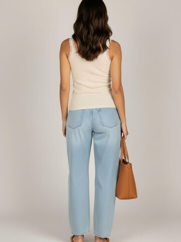 WEARABLE STORIES - Top 'Robbi' en beige