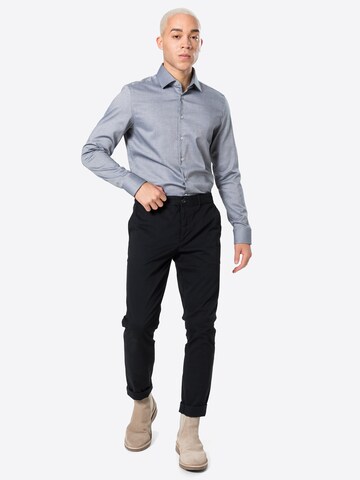 SEIDENSTICKER Slim fit Business Shirt in Grey