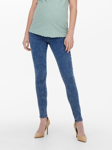 Only Maternity Skinny Jeggings 'Rain' in Blauw: voorkant