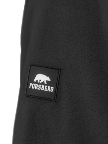 FORSBERG Sweatshirt 'Dicker Fleece Hoodie Zipper' in Black