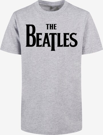 F4NT4STIC Shirt 'The Beatles Drop T Logo' in Grijs: voorkant