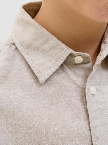 Coupe regular Chemise 'JJEBreeze' Jack & Jones Junior en beige