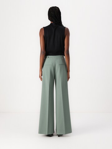 HUGO Wide leg Pantalon 'Havinera' in Groen