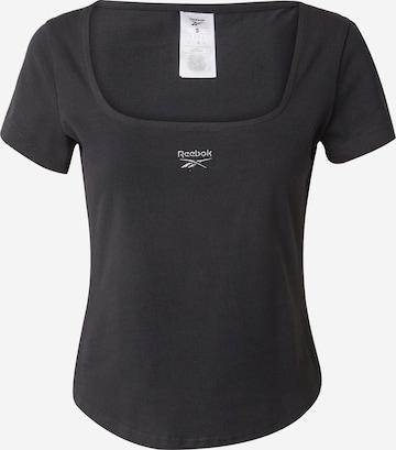 T-shirt fonctionnel Reebok en noir : devant