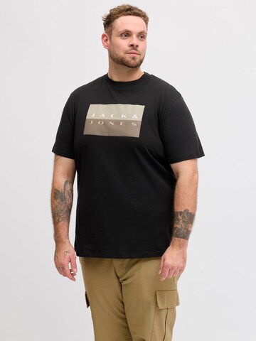 T-Shirt 'JCOFusion' Jack & Jones Plus en noir : devant