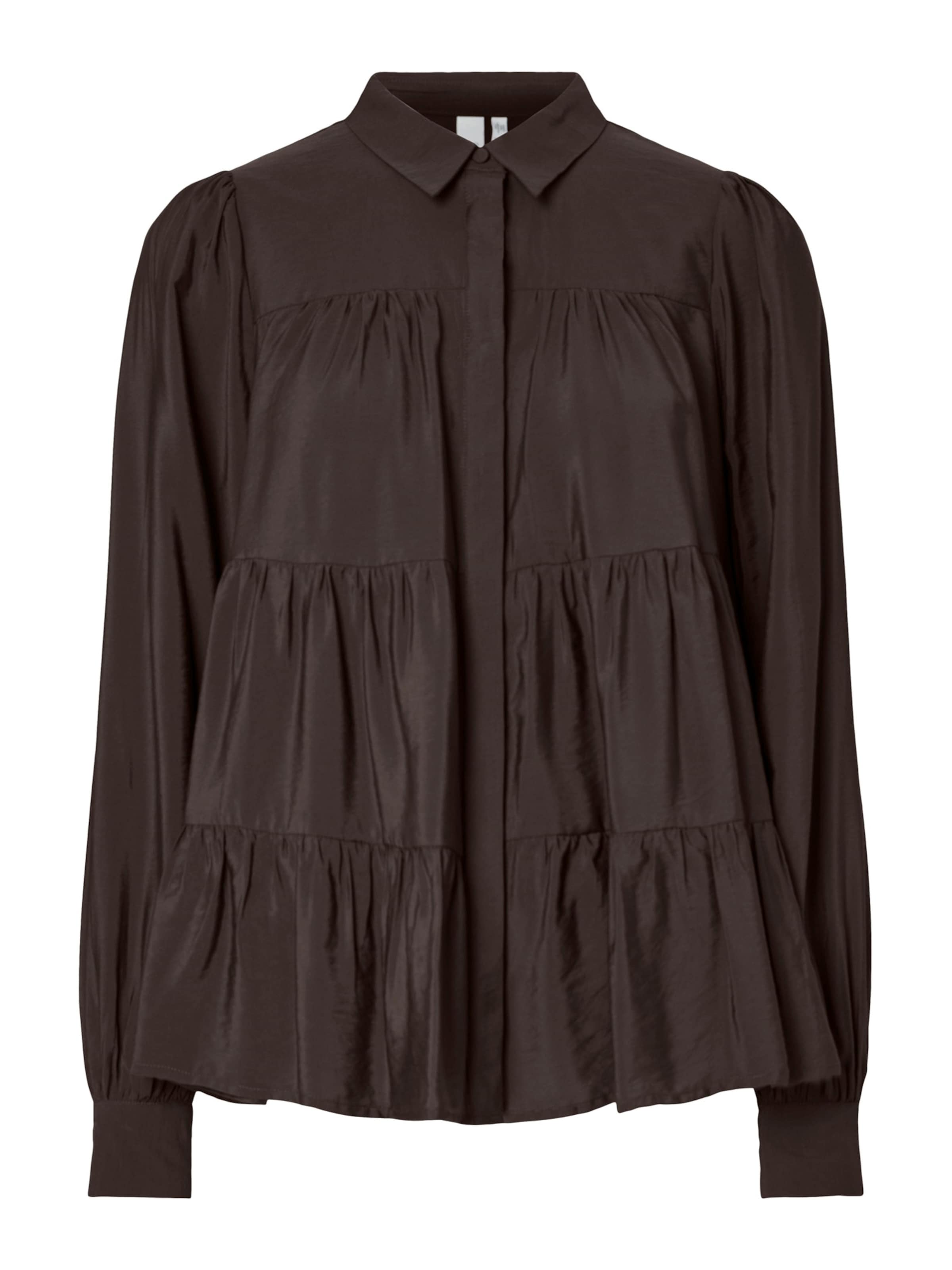 Camicia da donna 'YASPALA' di YAS in marrone: frontale
