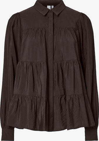 Camicia da donna 'YASPALA' di YAS in marrone: frontale