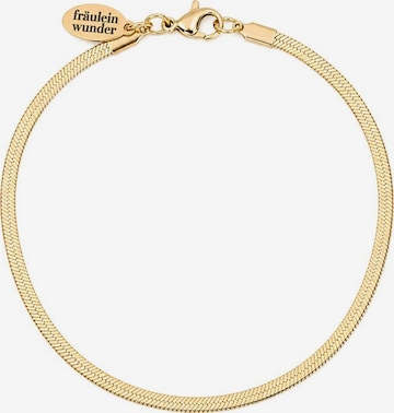 Fräulein Wunder - Pulsera 'Snake Schmal' en oro: frente