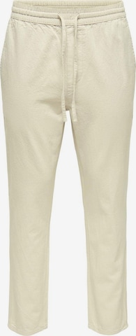 Pantaloni 'Live' di Only & Sons in beige: frontale
