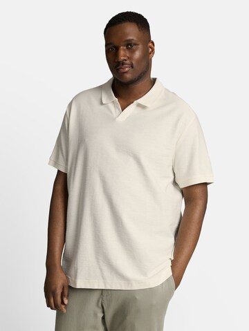 TOM TAILOR Men + Poloshirt in Weiß: Vorderseite
