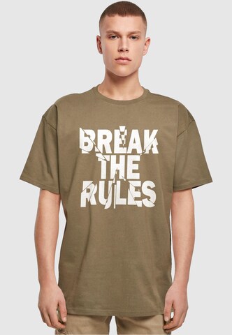 T-Shirt 'Break The Rules 2' Merchcode en vert : devant