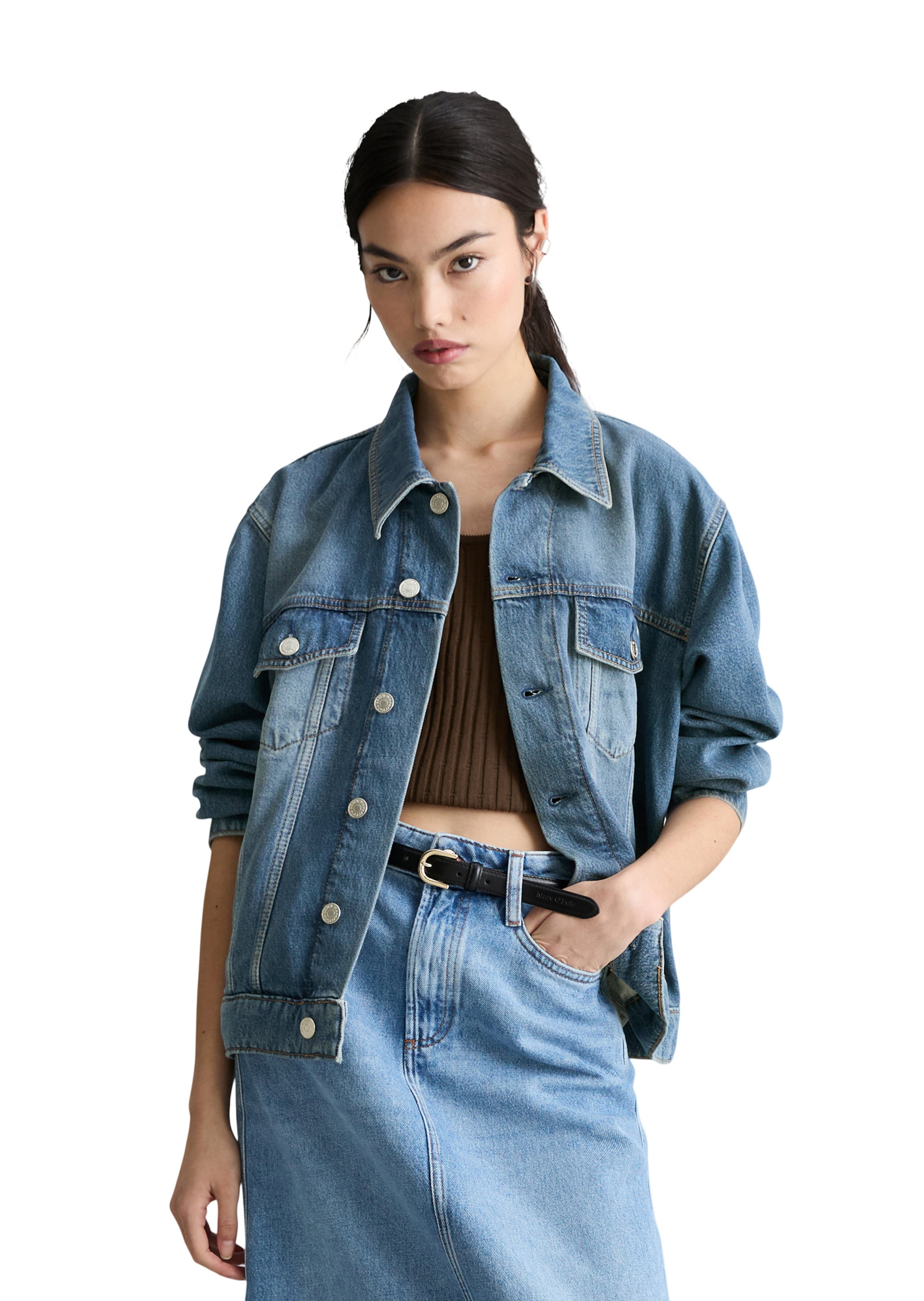 Marc O'Polo DENIM Tussenjas in Blauw: voorkant