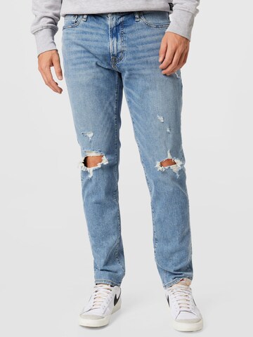 Regular Jeans de la Abercrombie & Fitch pe albastru: față