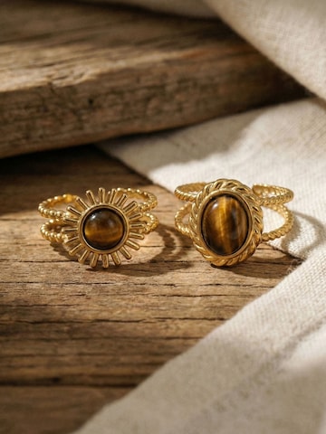Nemomatheo Ring 'Sunburst' in Brown