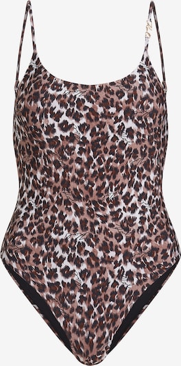 Maudymosi kostiumėlis iš Karl Lagerfeld, spalva – kaštoninė spalva / tamsiai ruda / juoda / balta, Prekių apžvalga