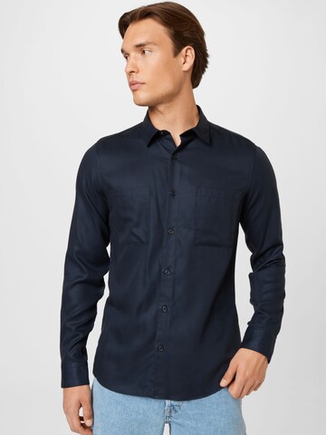 BURTON MENSWEAR LONDON Regular Fit Skjorte 'Smart' i blå: forside