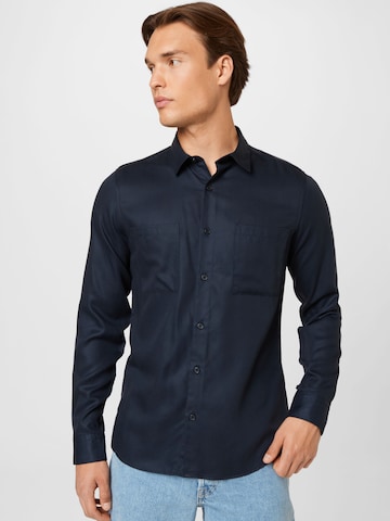 BURTON MENSWEAR LONDON Regular fit Overhemd 'Smart' in Blauw: voorkant