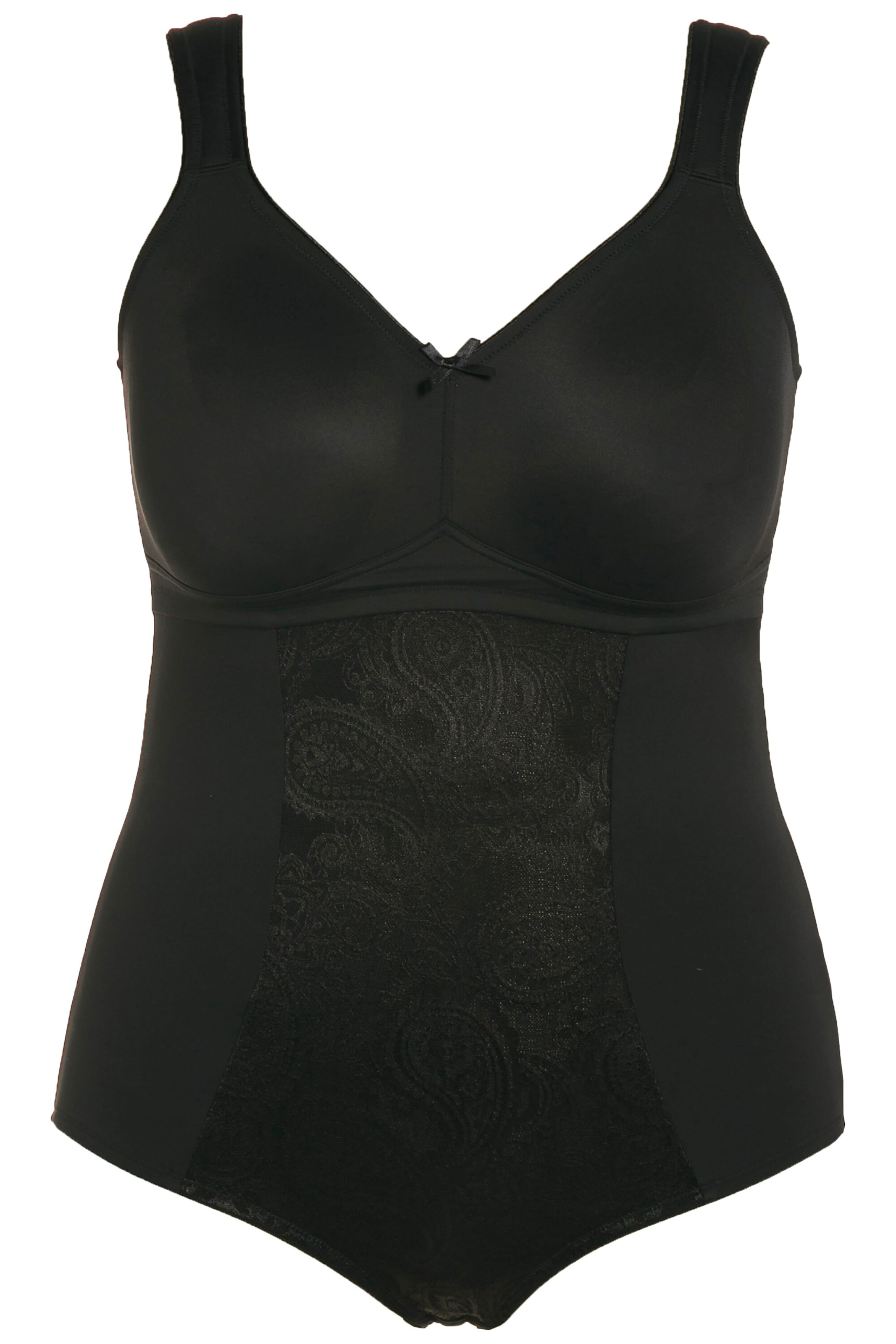 Ulla Popken Lingerie bodysuit in Black: front