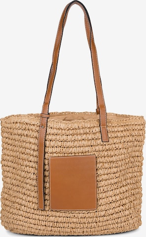 styleBREAKER Shopper in Braun: Vorderseite