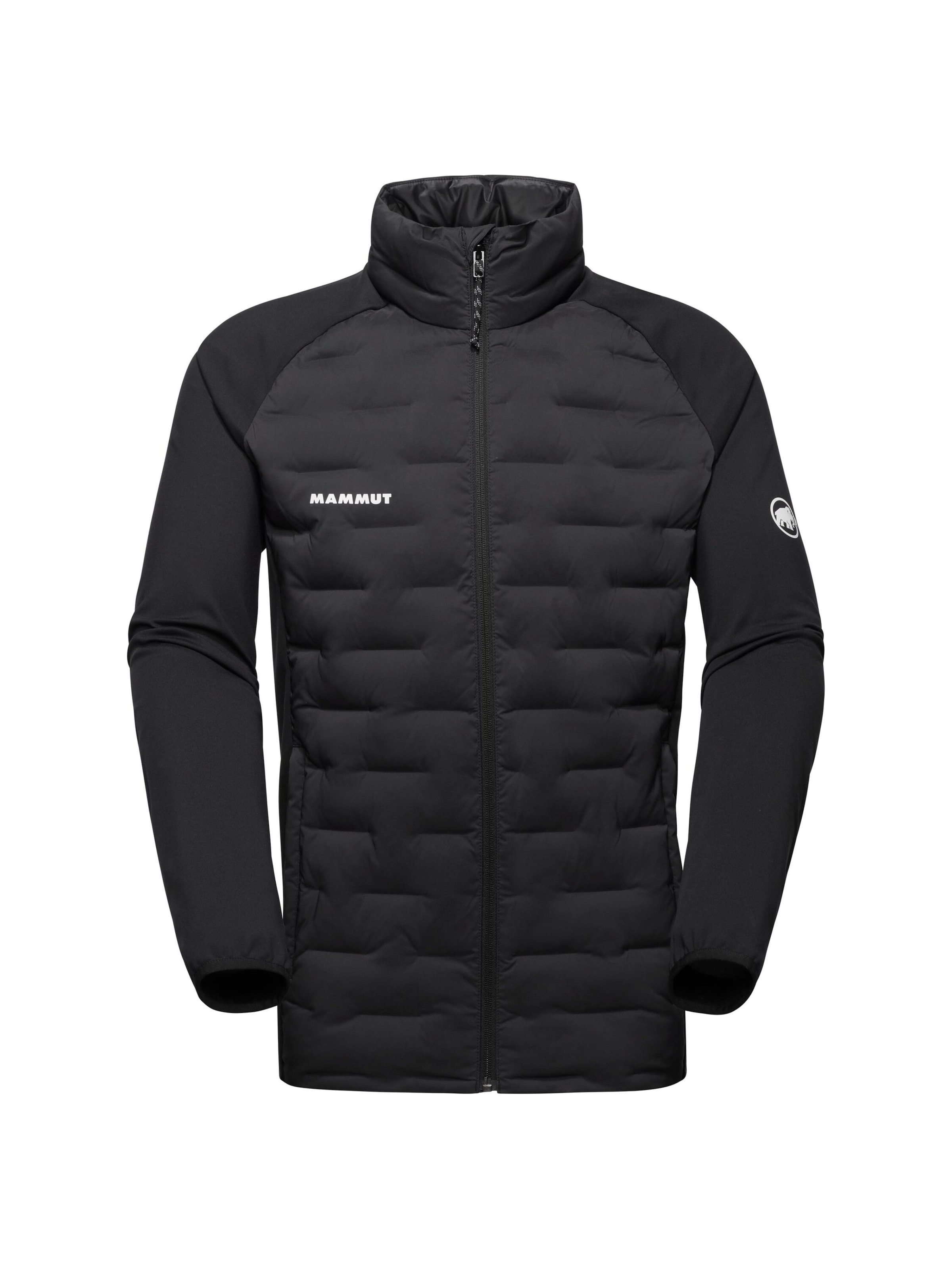 MAMMUT Hybridjacke ‘Sender IN Hybrid’ in Schwarz: Vorderseite