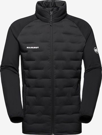 MAMMUT Hybridjacke ‘Sender IN Hybrid’ in Schwarz: Vorderseite