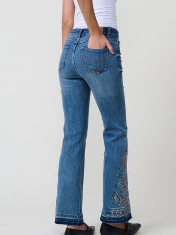 KOROSHI Bootcut Džínsy - Modrá