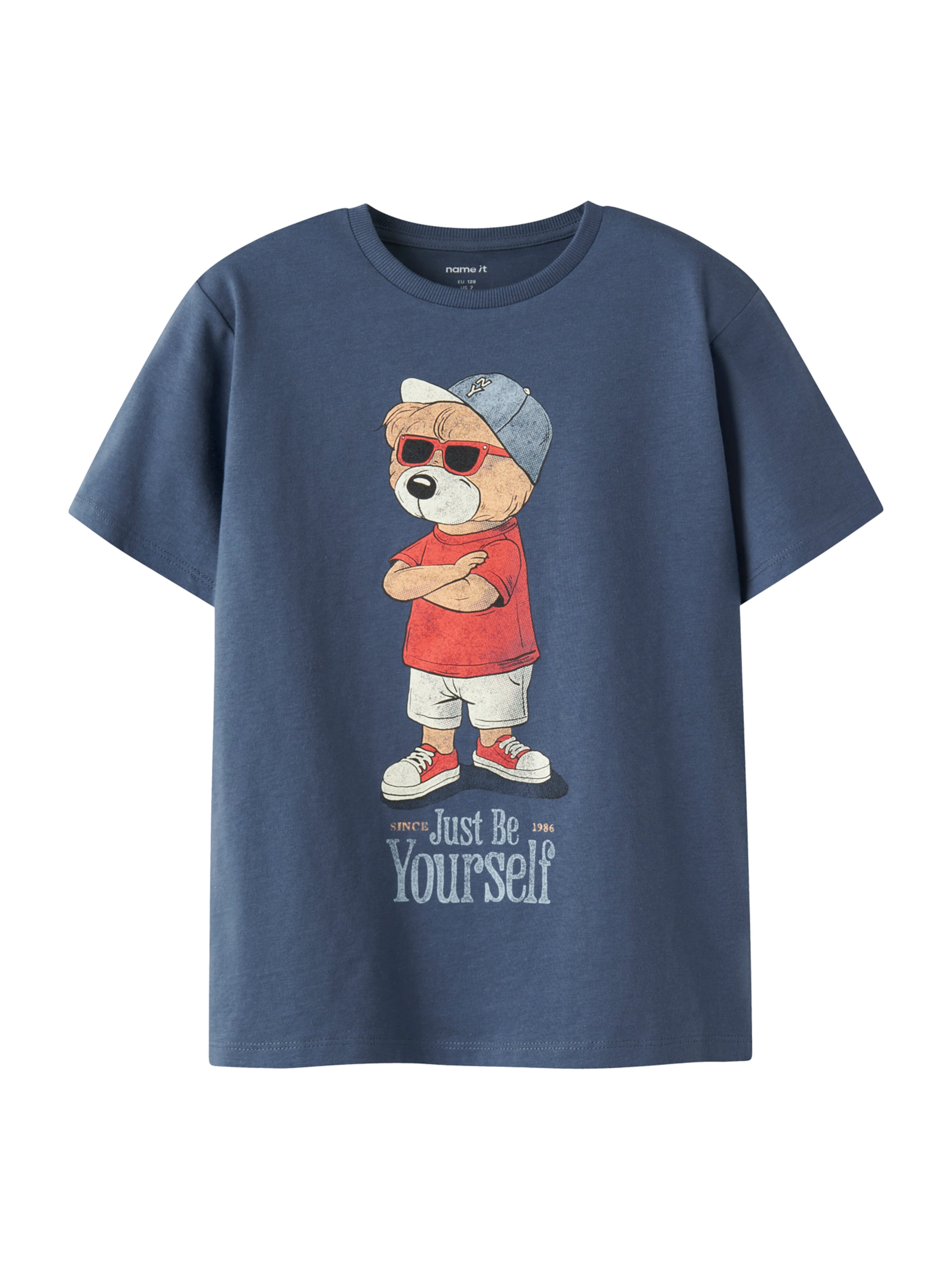 NAME IT Koszulka 'NKMDOBS' w kolorze niebieski: przód