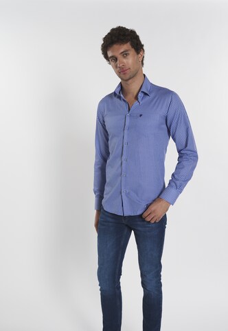 Coupe regular Chemise 'ALEXANDER' DENIM CULTURE en bleu