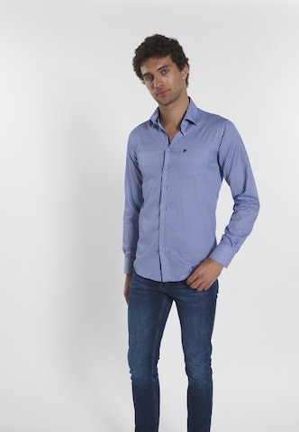 Coupe regular Chemise 'ALEXANDER' DENIM CULTURE en bleu