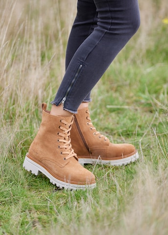 Bottines à lacets Elbsand en marron : devant