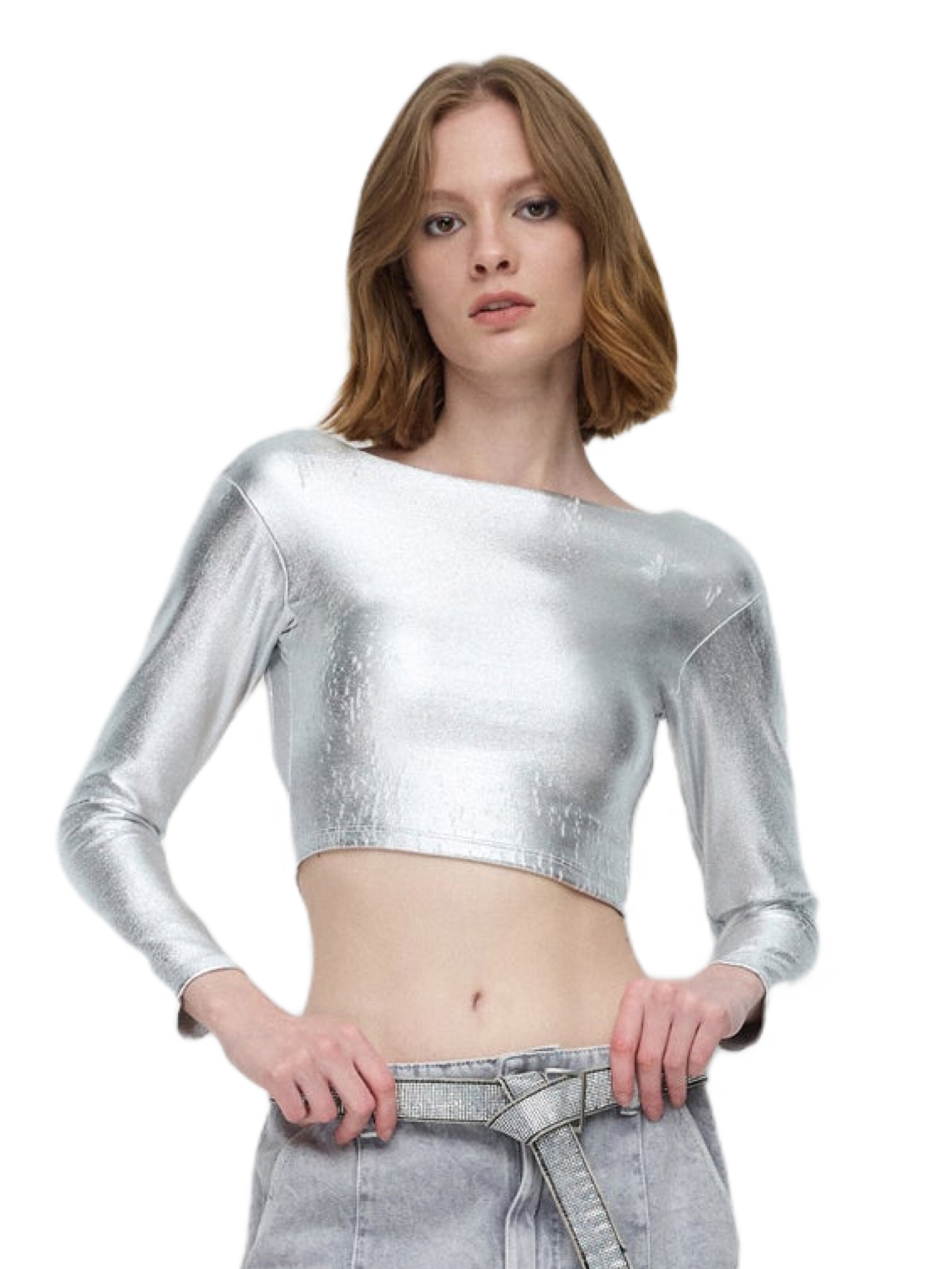 No Matter What Shirt 'Athlet' in Zilver