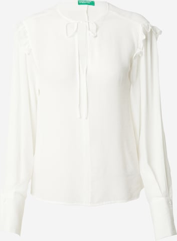 UNITED COLORS OF BENETTON Blouse in Wit: voorkant