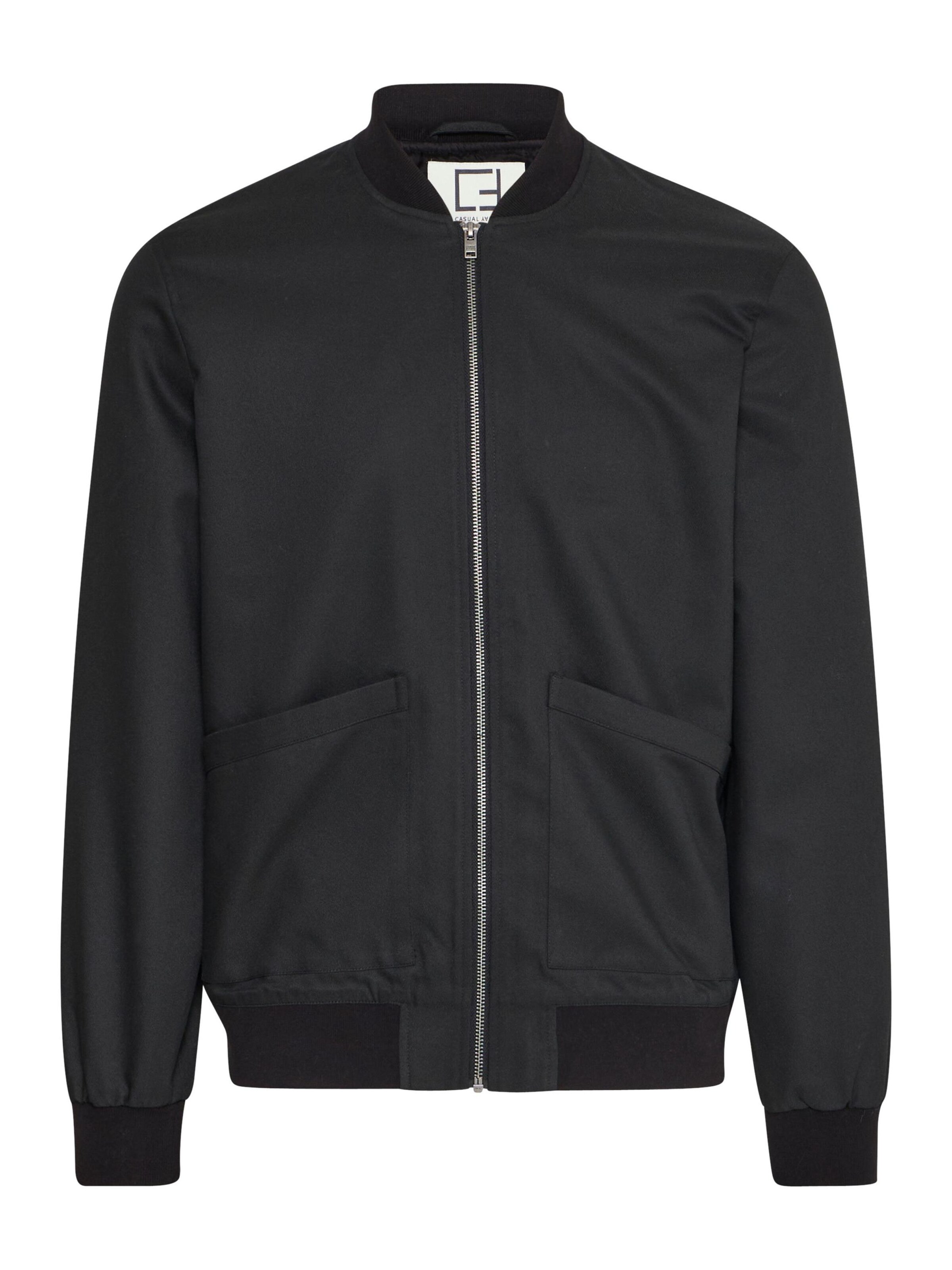 Casual Friday Tussenjas 'Scott' in Zwart: voorkant