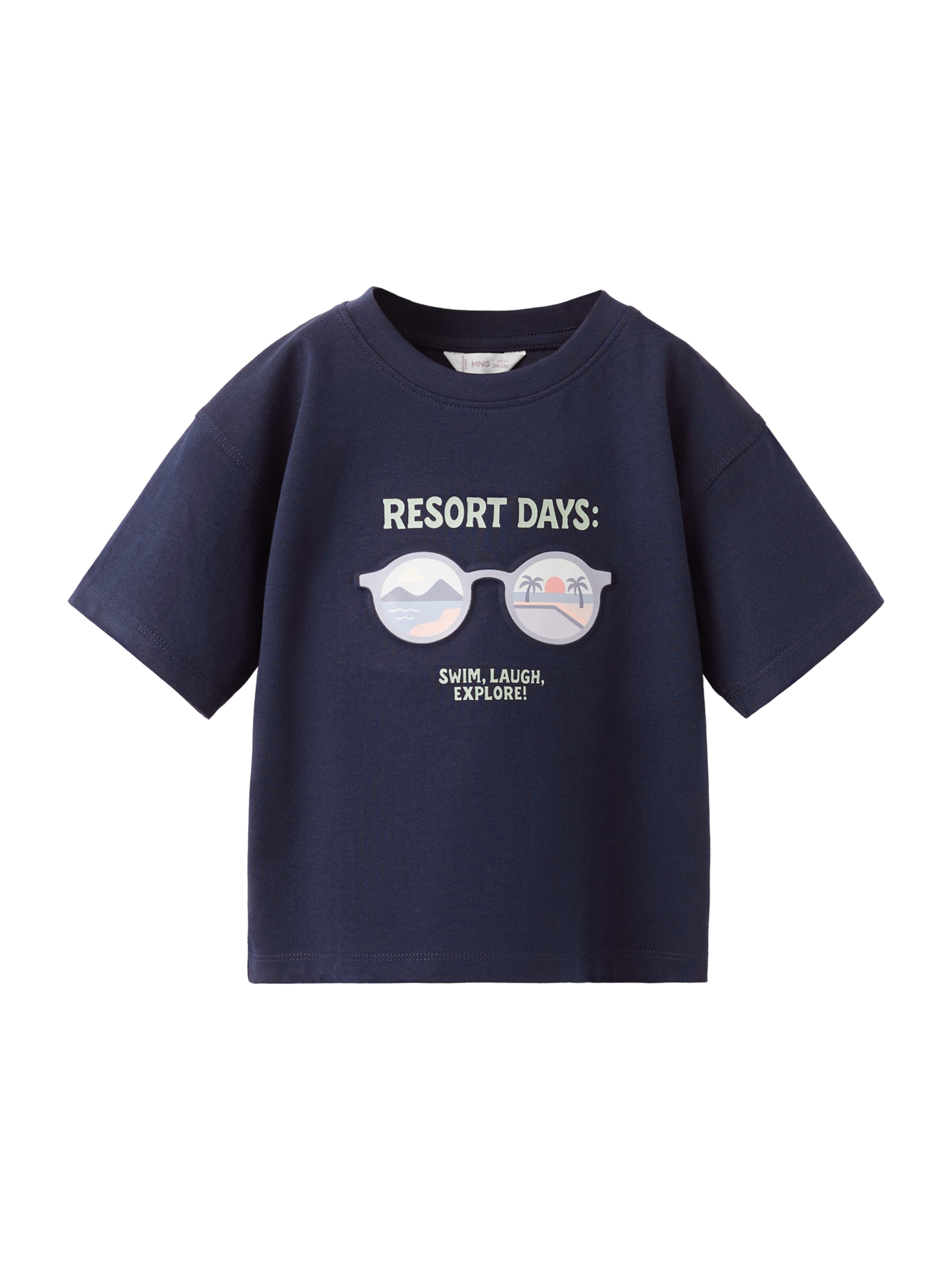 MANGO KIDS Majica 'MGLASS' | modra barva: sprednja stran