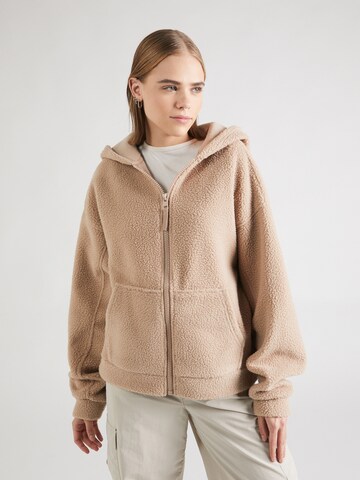 TOPSHOP - Chaqueta polar 'Borg' en beige: frente