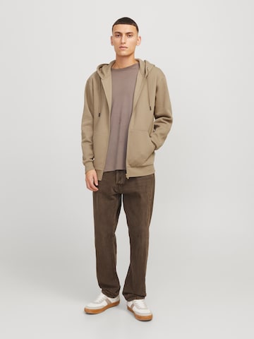 JACK & JONES Bluza rozpinana 'JJEBradley' w kolorze brązowy